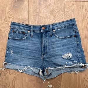 Madewell high rise denim shorts